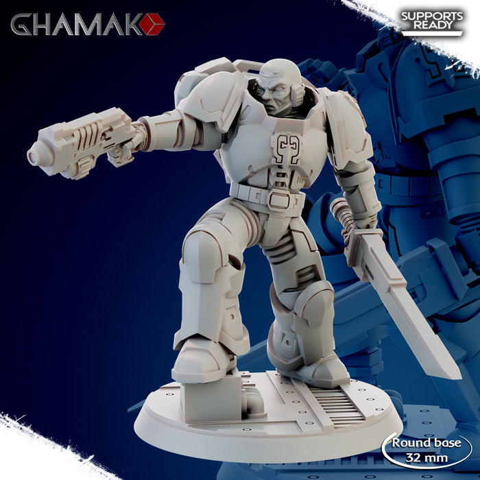 Brotherhood Militum (Auto Rifles) Miniatures | Brotherhood | Fantasy Miniature | Ghamak TabletopXtra