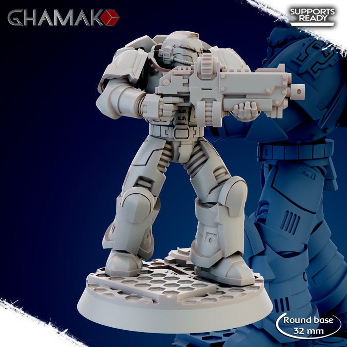 Brotherhood Militum (Auto Rifles) Miniatures | Brotherhood | Fantasy Miniature | Ghamak TabletopXtra