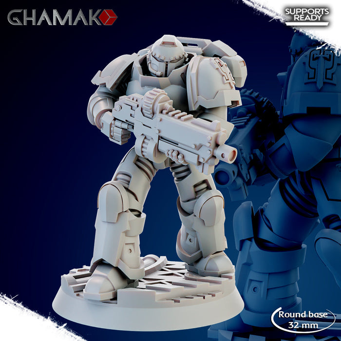 Brotherhood Militum (Auto Rifles) Miniatures | Brotherhood | Fantasy Miniature | Ghamak TabletopXtra