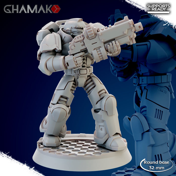 Brotherhood Militum (Auto Rifles) Miniatures | Brotherhood | Fantasy Miniature | Ghamak TabletopXtra