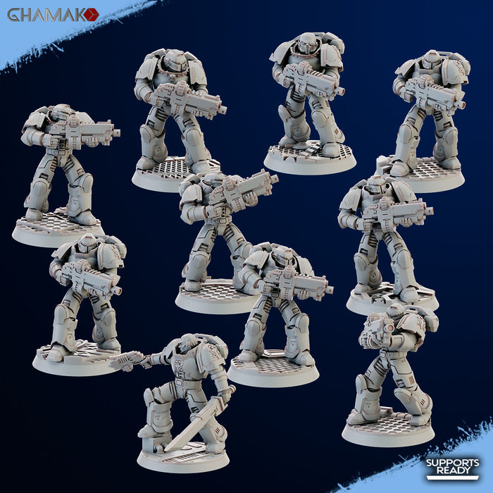 Brotherhood Militum (Auto Rifles) Miniatures | Brotherhood | Fantasy Miniature | Ghamak TabletopXtra