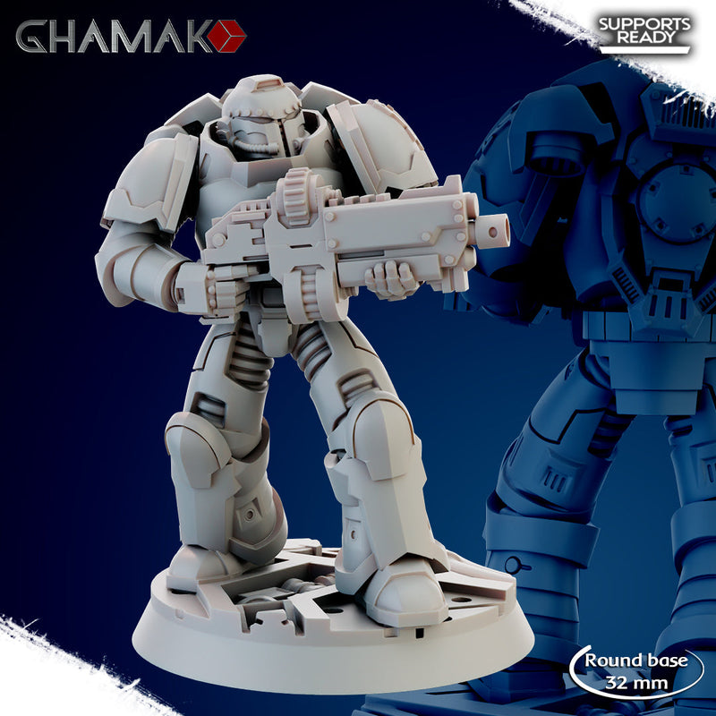 Brotherhood Militum (Auto Rifles) Miniatures | Brotherhood | Fantasy Miniature | Ghamak TabletopXtra