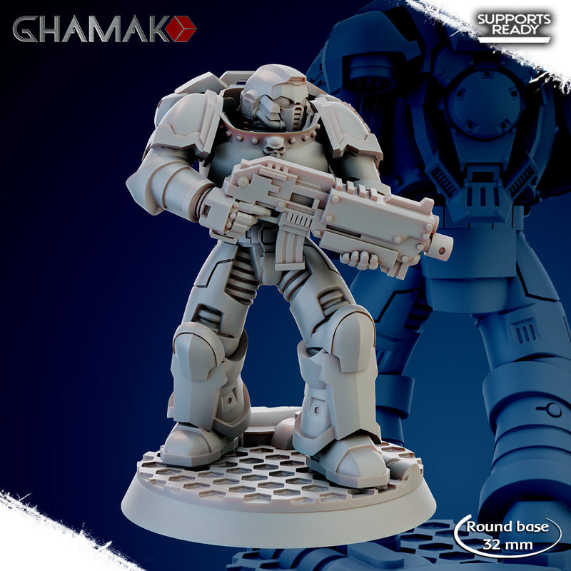 Brotherhood Militum (Standard Rifles) Miniatures | Brotherhood | Fantasy Miniature | Ghamak TabletopXtra