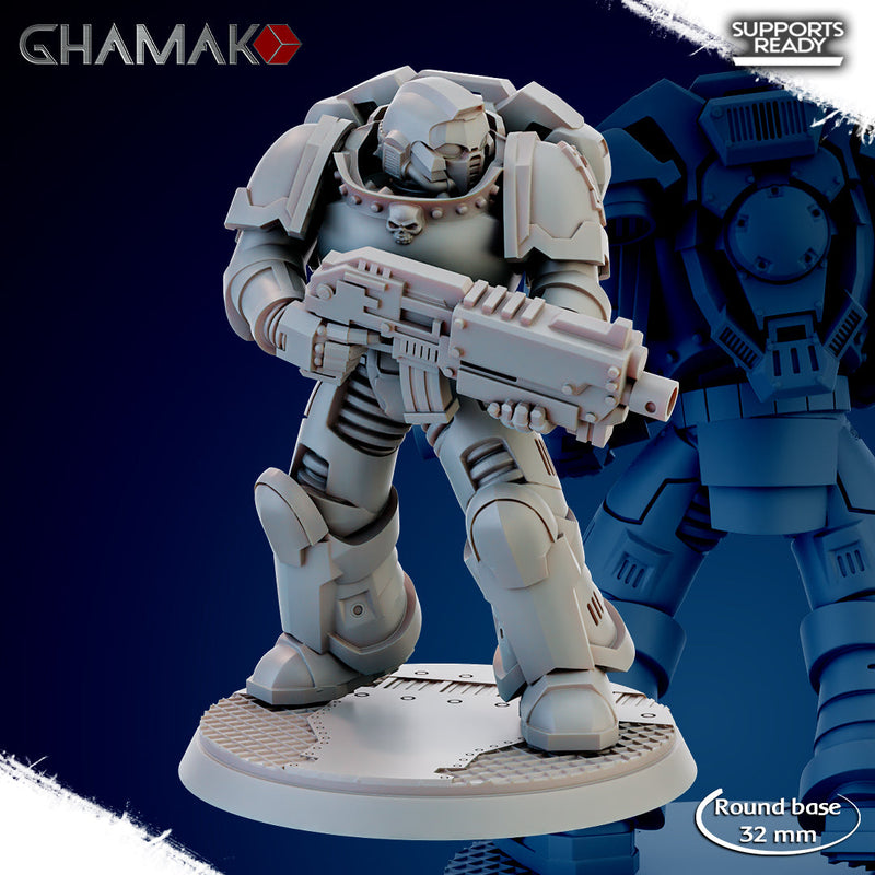 Brotherhood Militum (Standard Rifles) Miniatures | Brotherhood | Fantasy Miniature | Ghamak TabletopXtra