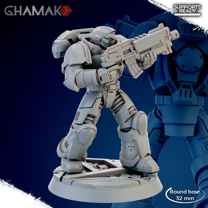 Brotherhood Militum (Standard Rifles) Miniatures | Brotherhood | Fantasy Miniature | Ghamak TabletopXtra