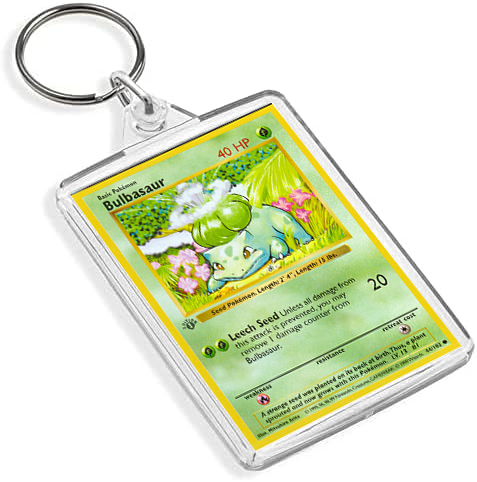 Pokemon TCG Card Art Style Keyring - Base Set