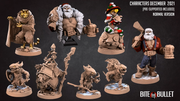 Bullet Town Christmas Miniatures (Full Set) | Fantasy Miniature | Bite the Bullet TabletopXtra