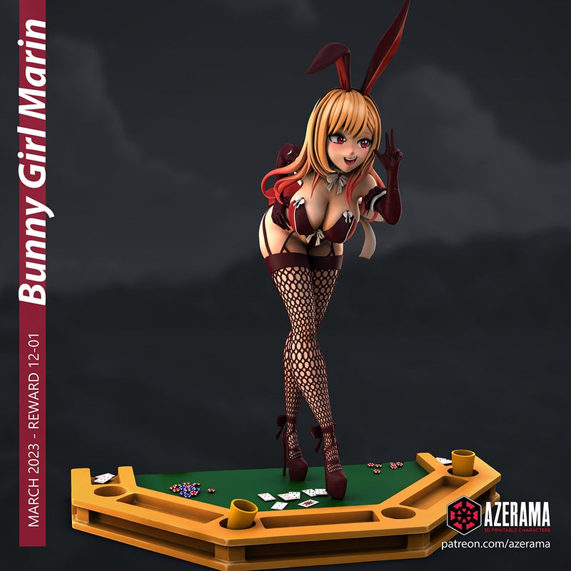 Bunny Marin | Pin-Up Statue Fan Art Miniature Unpainted | Azerama