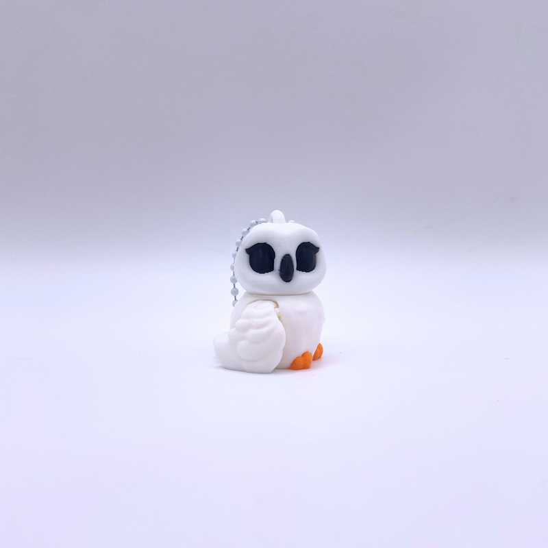 Snow Owl Key Charm