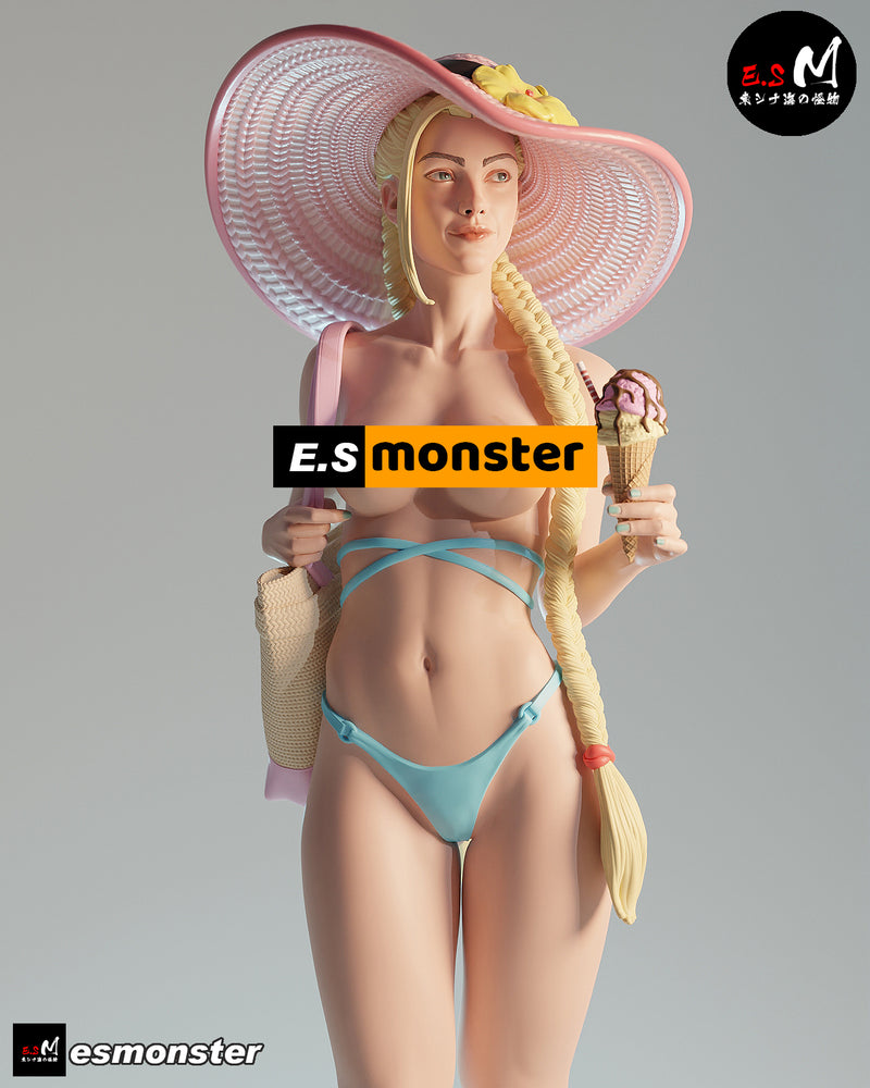 Cammy Summer Time | Pin-Up Statue Fan Art Miniature Unpainted | E.S Monster