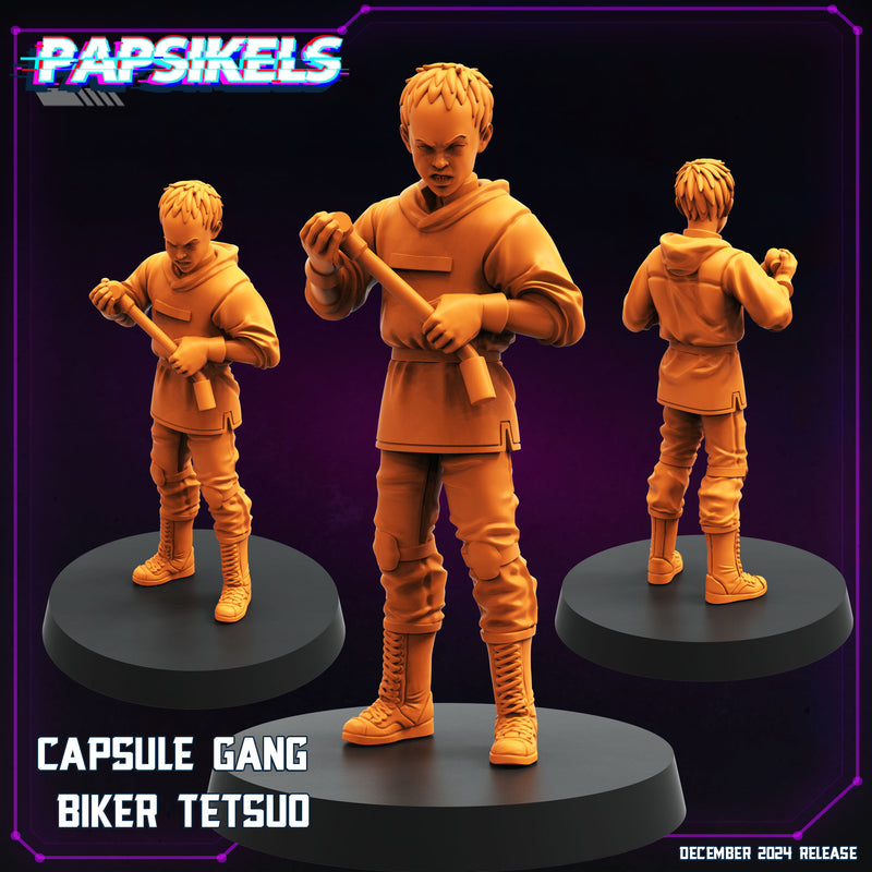 Capsule Gang Biker Miniatures | Cyberpunk | Papsikels