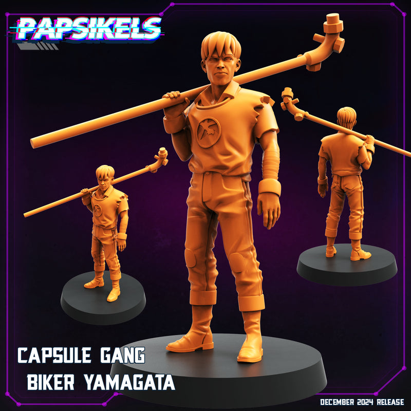 Capsule Gang Biker Miniatures | Cyberpunk | Papsikels