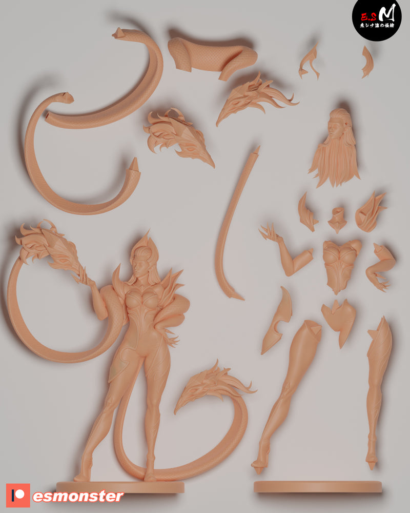 Coven Eve | Pin-Up Statue Fan Art Miniature Unpainted | E.S Monster