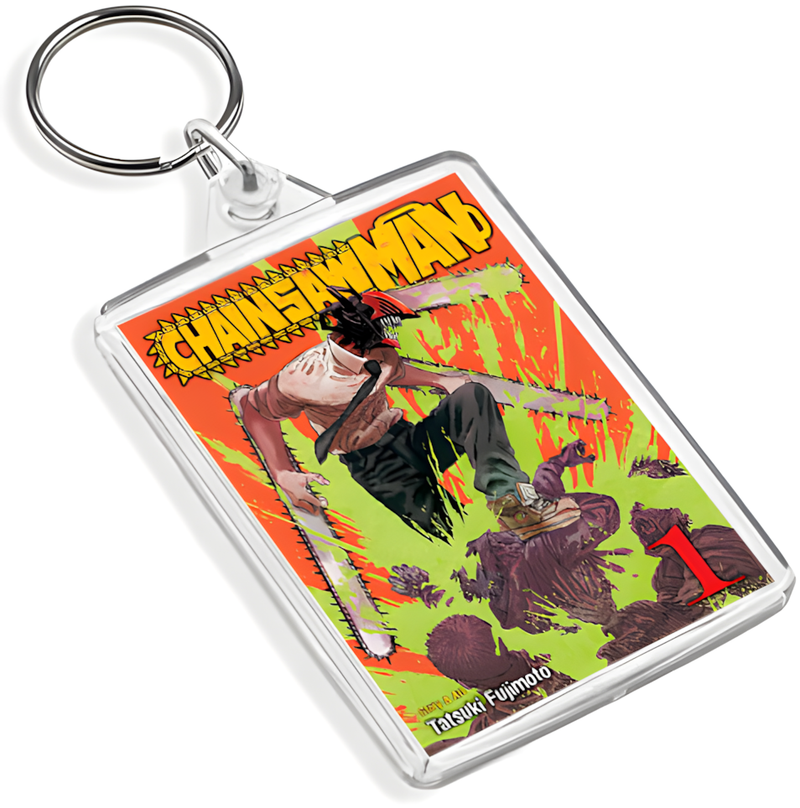 Manga Cover Art Keyring - Dual Sided English / Japanese