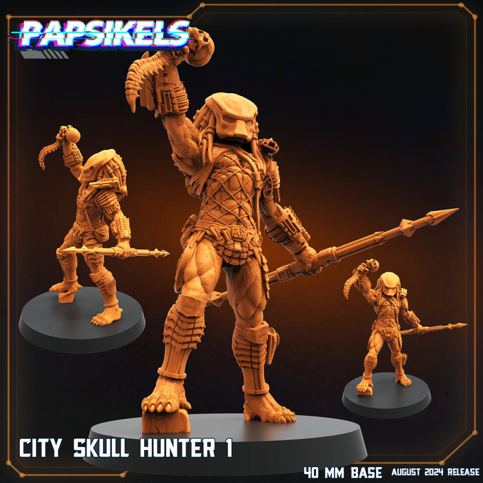 City Skull Hunter Miniatures | Aliens Vs Humans VIII No Remorse | Sci-Fi Miniature | Papsikels