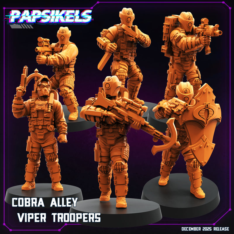 Cobra Alley Viper Troopers Miniatures | Cyberpunk | Papsikels