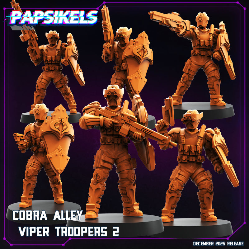 Cobra Alley Viper Troopers 2 Miniatures | Cyberpunk | Papsikels