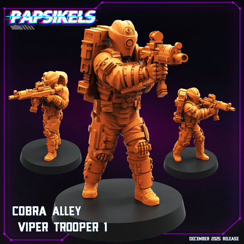 Cobra Alley Viper Troopers Miniatures | Cyberpunk | Papsikels