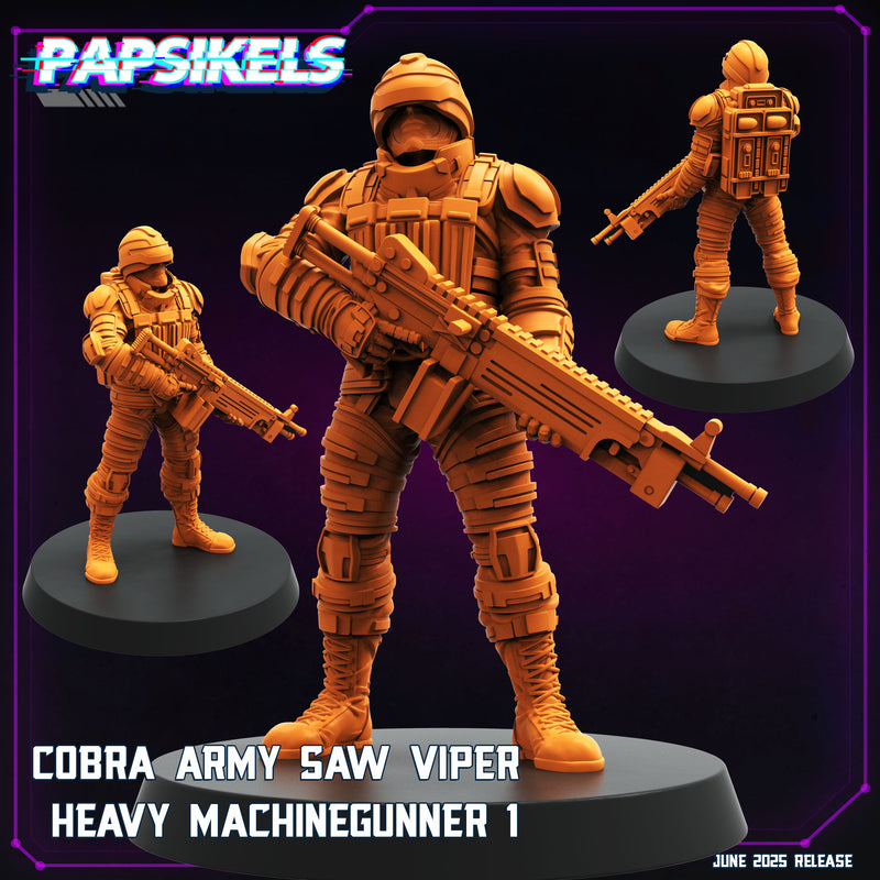 Saw Viper Heavy Machine Gunner Miniatures | Cyberpunk | Papsikels