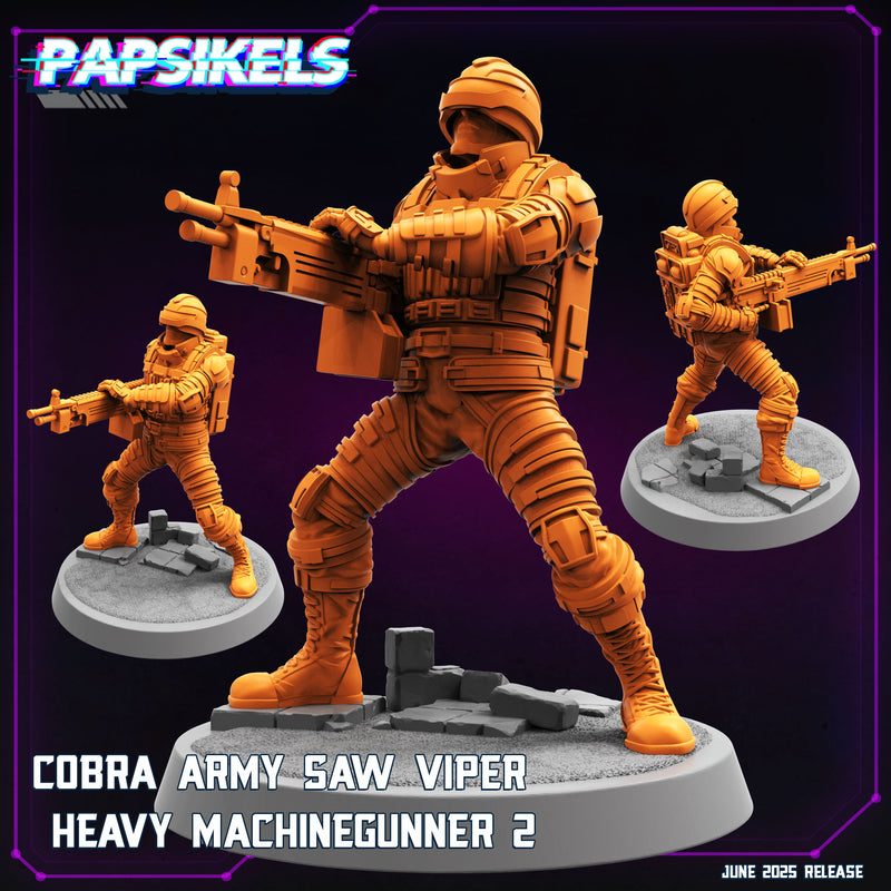 Saw Viper Heavy Machine Gunner Miniatures | Cyberpunk | Papsikels