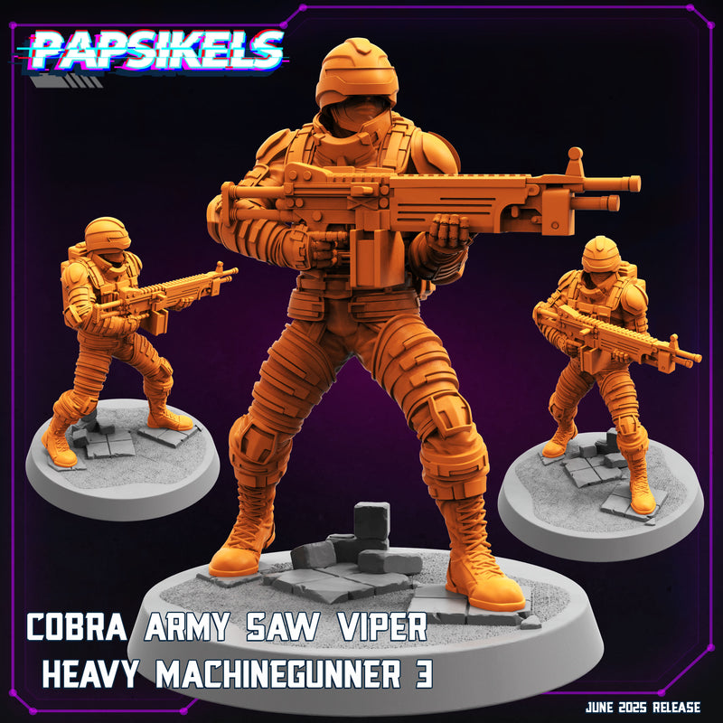 Saw Viper Heavy Machine Gunner Miniatures | Cyberpunk | Papsikels