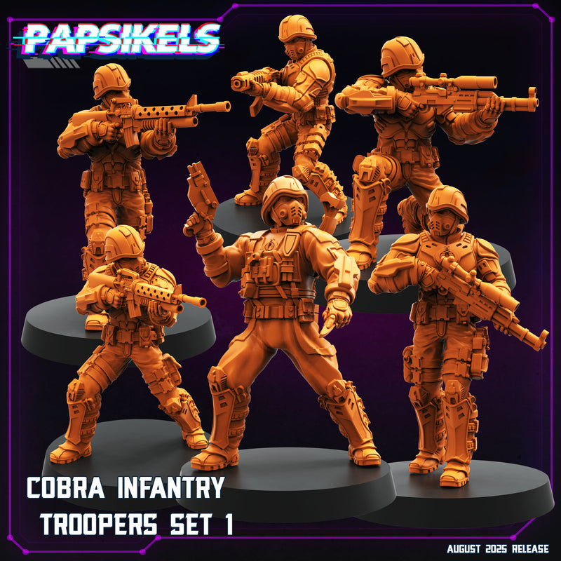 Cobra Infantry Trooper Miniatures | Cyberpunk | Papsikels