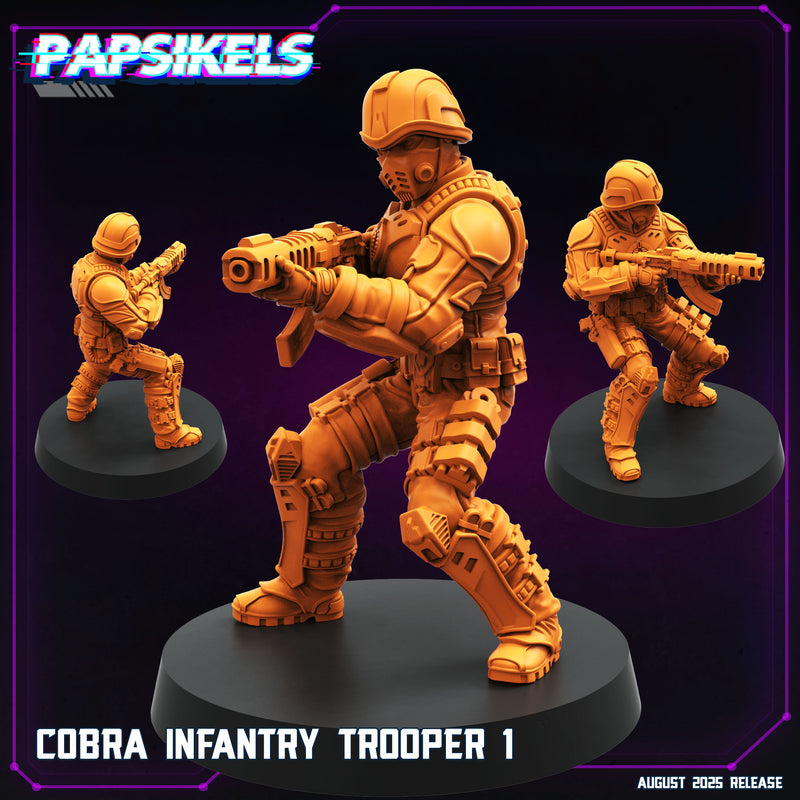 Cobra Infantry Trooper Miniatures | Cyberpunk | Papsikels