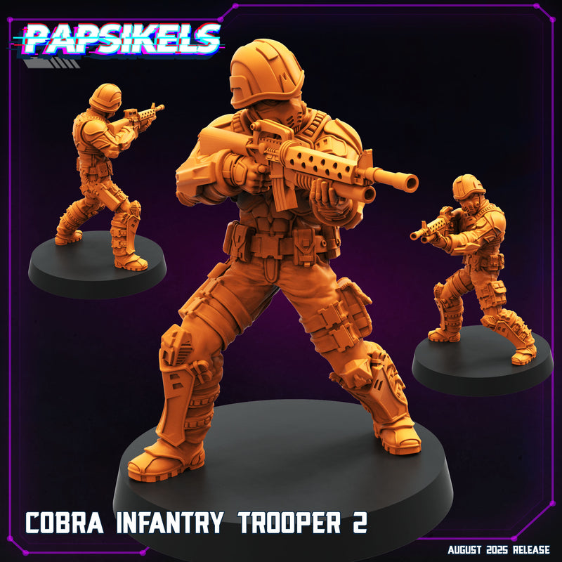 Cobra Infantry Trooper Miniatures | Cyberpunk | Papsikels