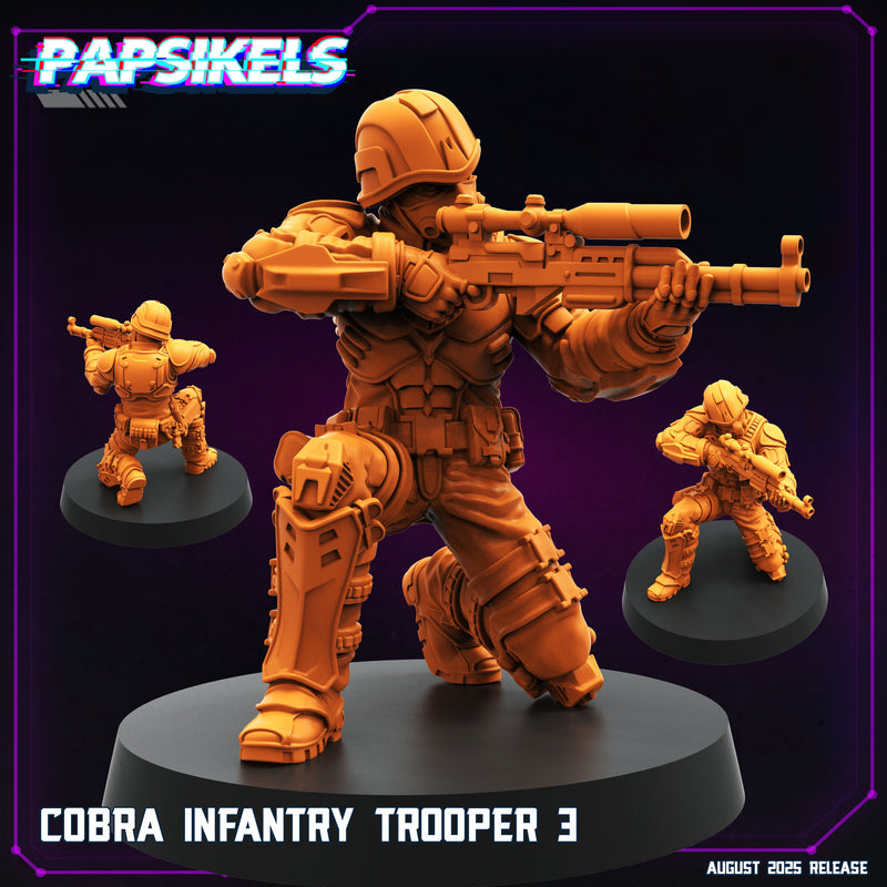 Cobra Infantry Trooper Miniatures | Cyberpunk | Papsikels