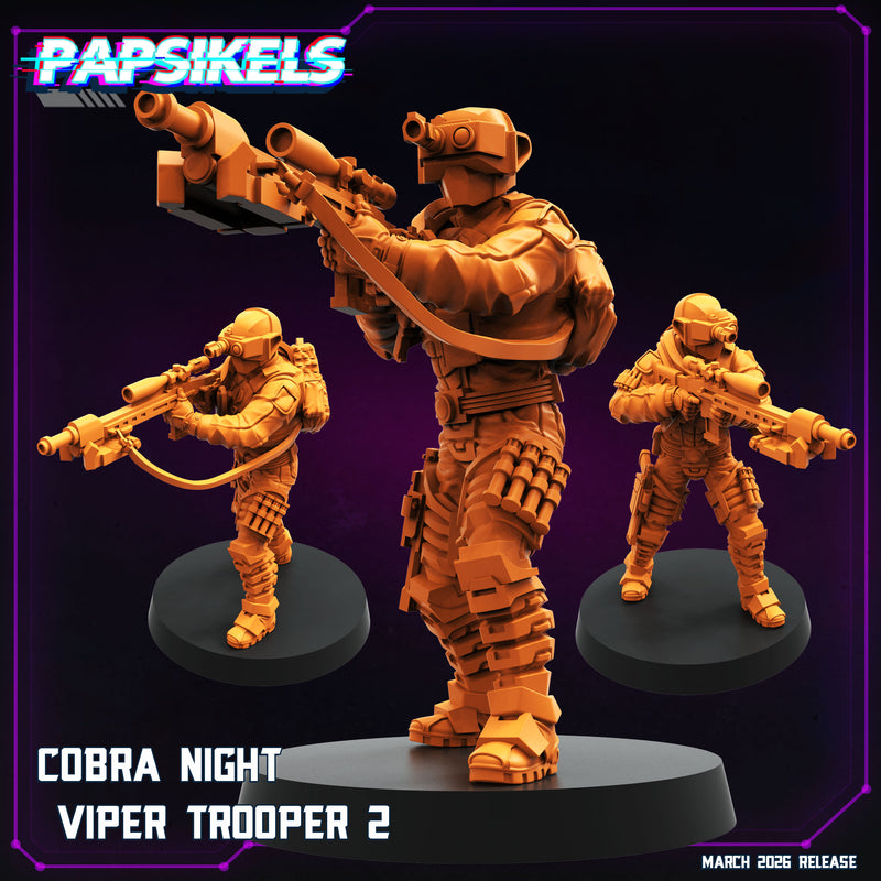Human Cobra Night Viper Troopers Miniatures | Cyberpunk | Papsikels