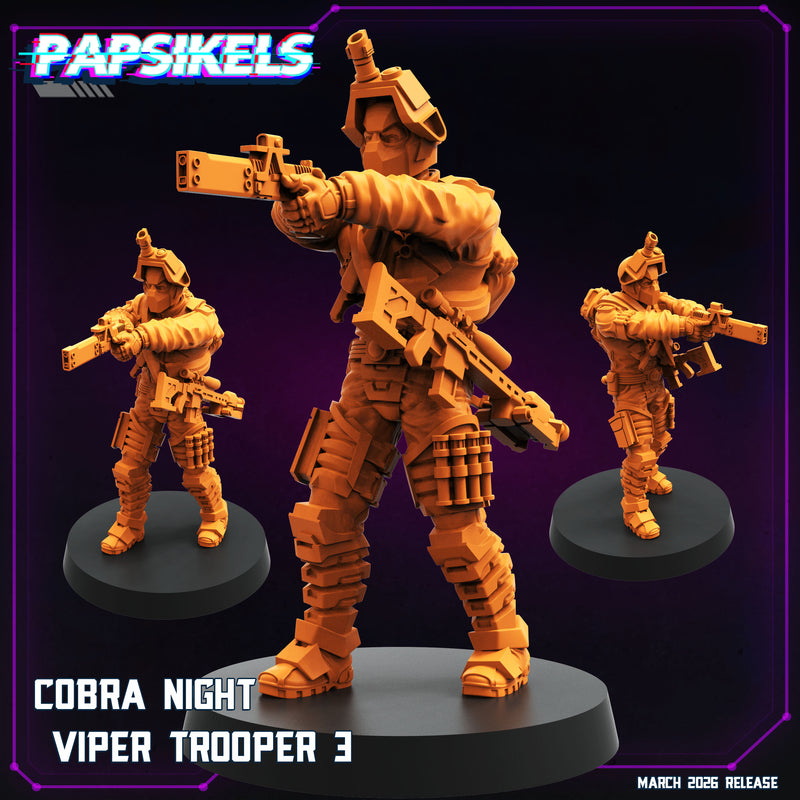 Human Cobra Night Viper Troopers Miniatures | Cyberpunk | Papsikels