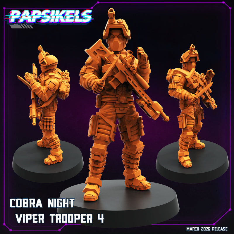 Human Cobra Night Viper Troopers Miniatures | Cyberpunk | Papsikels