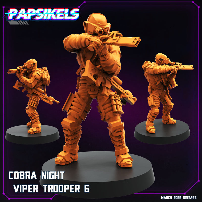 Human Cobra Night Viper Troopers Miniatures | Cyberpunk | Papsikels