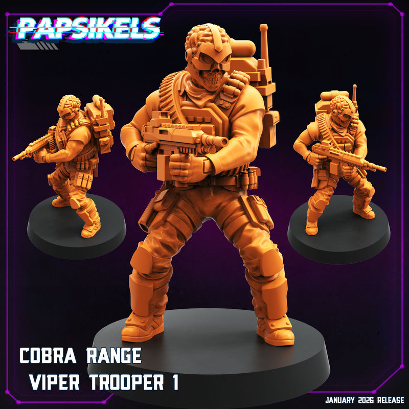 Cobra Range Viper Trooper Miniatures | Cyberpunk | Papsikels