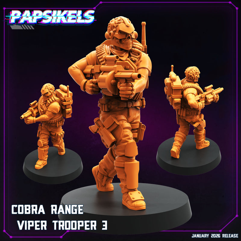 Cobra Range Viper Trooper Miniatures | Cyberpunk | Papsikels
