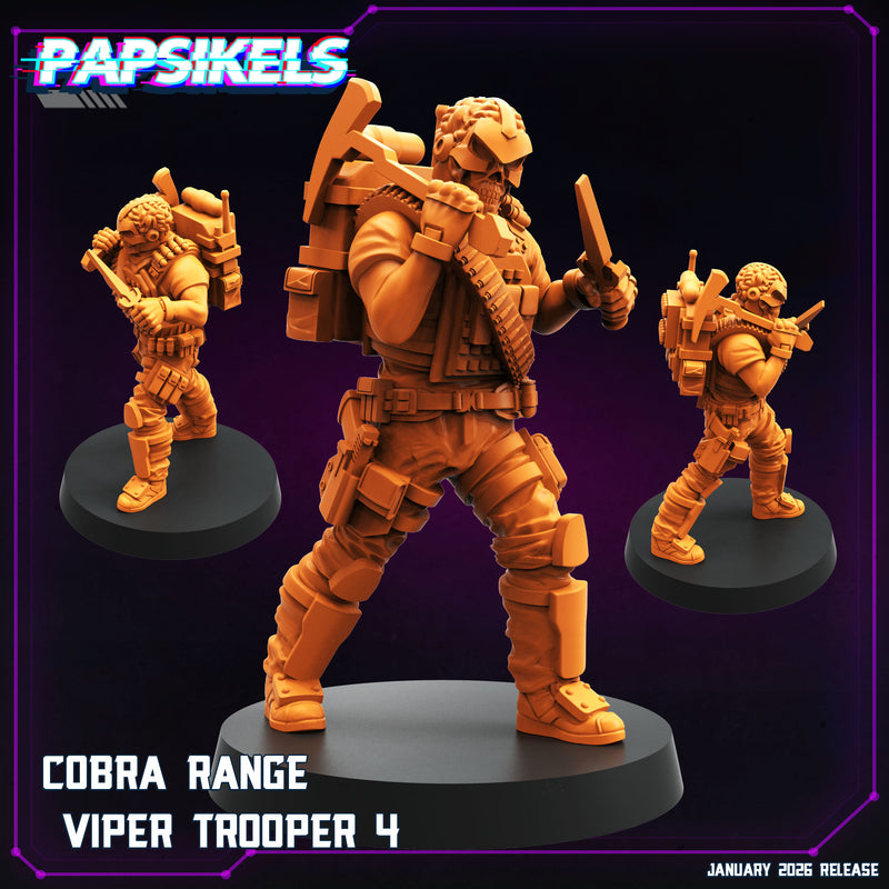 Cobra Range Viper Trooper Miniatures | Cyberpunk | Papsikels