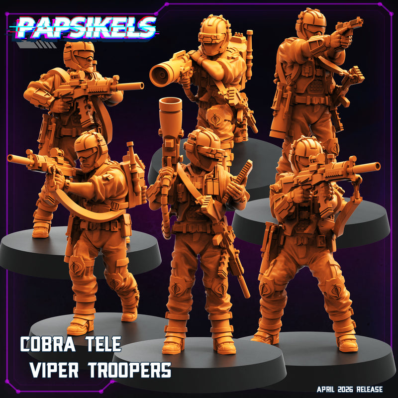 Cobra Tele Viper Troopers Miniatures | Cyberpunk | Papsikels