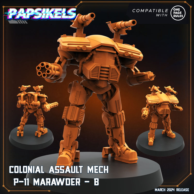 Colonial Assault Mech P11 Marawder Miniatures | Dropship Troopers IV | Sci-Fi Miniature | Papsikels