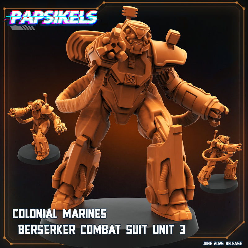 Berserker Combat Suit Miniatures | Aliens Vs Humans XVIII Dark Space | Papsikels