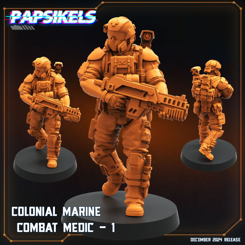 Colonial Combat Medic Miniatures | Aliens Vs Humans XII Space Dead | Papsikels