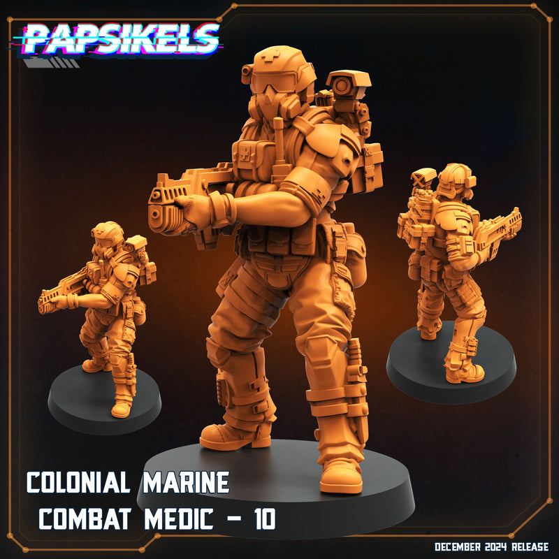 Colonial Combat Medic Miniatures | Aliens Vs Humans XII Space Dead | Papsikels
