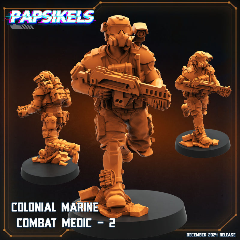 Colonial Combat Medic Miniatures | Aliens Vs Humans XII Space Dead | Papsikels