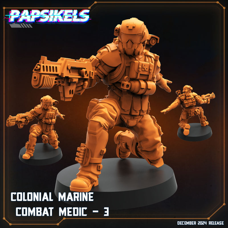 Colonial Combat Medic Miniatures | Aliens Vs Humans XII Space Dead | Papsikels