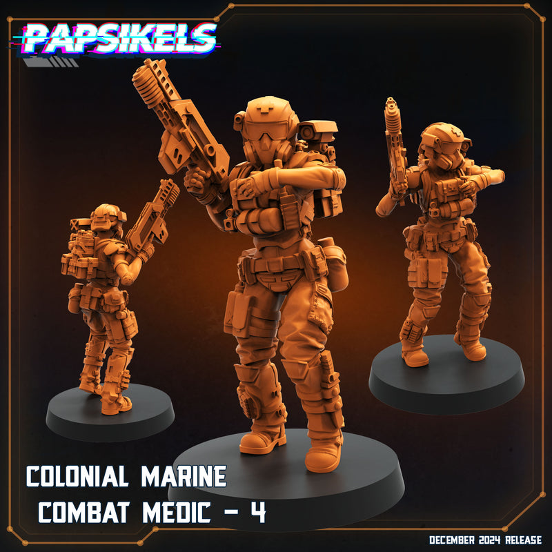 Colonial Combat Medic Miniatures | Aliens Vs Humans XII Space Dead | Papsikels