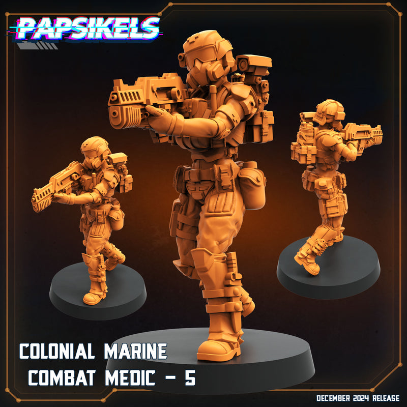 Colonial Combat Medic Miniatures | Aliens Vs Humans XII Space Dead | Papsikels