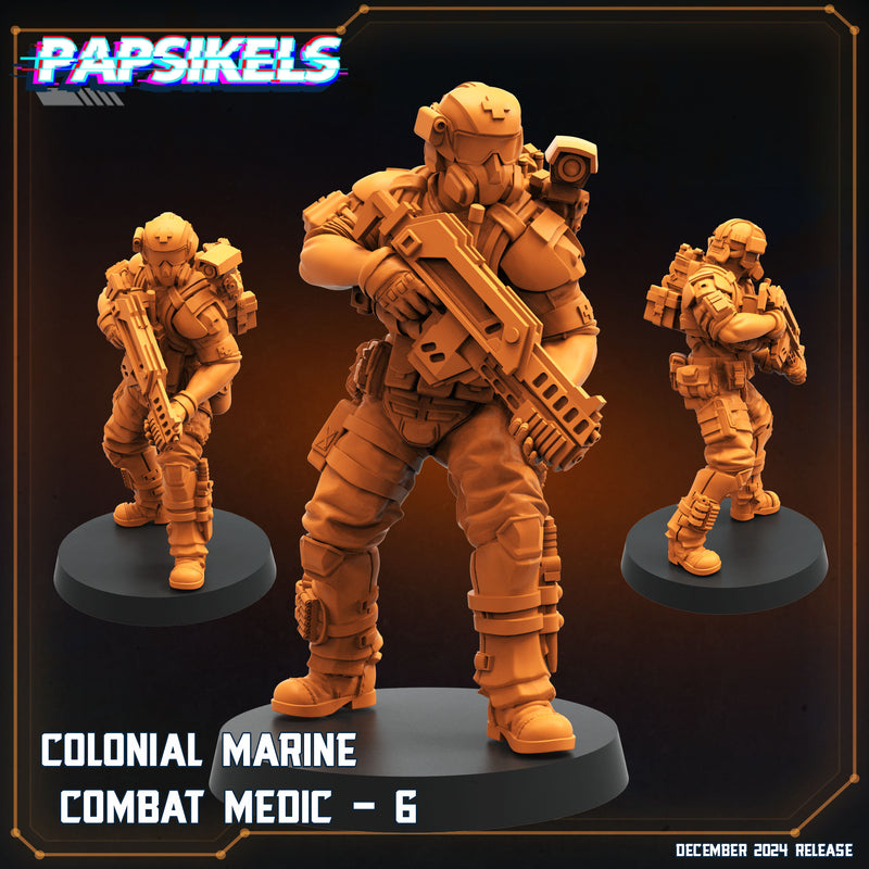 Colonial Combat Medic Miniatures | Aliens Vs Humans XII Space Dead | Papsikels