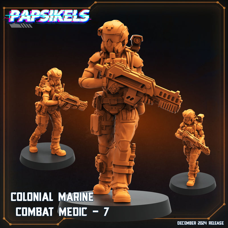 Colonial Combat Medic Miniatures | Aliens Vs Humans XII Space Dead | Papsikels