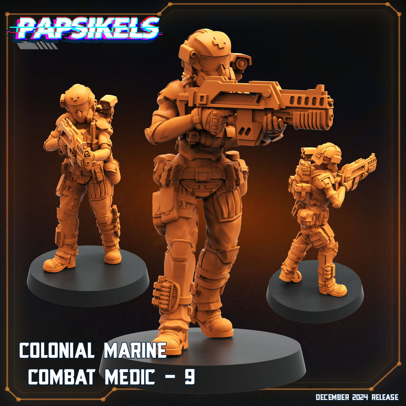 Colonial Combat Medic Miniatures | Aliens Vs Humans XII Space Dead | Papsikels