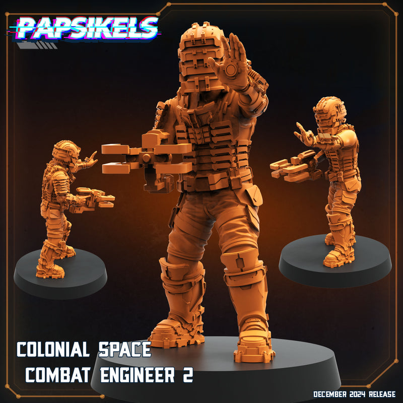Combat Engineer Miniatures | Aliens Vs Humans XII Space Dead | Papsikels