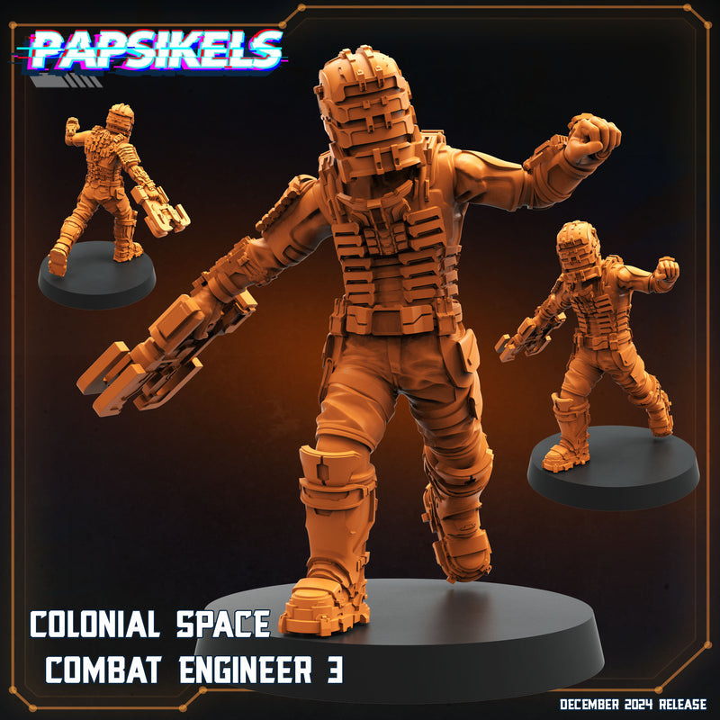 Combat Engineer Miniatures | Aliens Vs Humans XII Space Dead | Papsikels